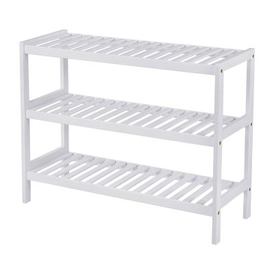  Ξύλινο Stand Αποθήκευσης Παπουτσιών με 3 Ράφια 70 x 26 x 55 cm Songmics LBS13W 