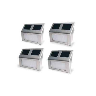  Ηλιακά Φώτα με Λευκό LED Φωτισμό 4 τμχ Hoppline HOP1000964-1 