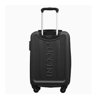  Βαλίτσα Καμπίνας Ύψους 55 cm Χρώματος Μαύρο Santorini Puccini ABS08-1C-1 