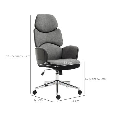 Καρέκλα Γραφείου 64 x 69 x 118.5-128 cm Vinsetto 921-243V70BK