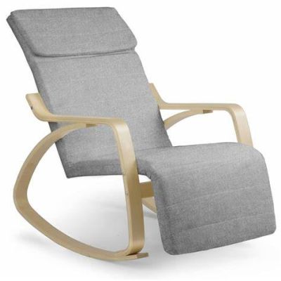 Κουνιστή Υφασμάτινη καρέκλα - ανοιχτό γκρι-67cm X 102cm X 93cm ,SOFOTEL