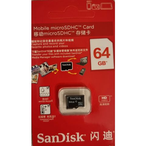 Κάρτα Μνήμης SanDisk microSDHC 64gb Card