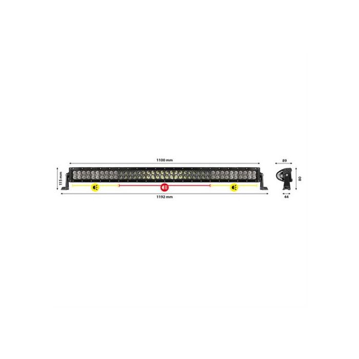  ΠΡΟΒΟΛΕΑΣ LIGHT BAR ΚΥΡΤΟΣ BL-110 16000lm 10/30V 240W 80LED ΚΑΡΦΙ/ΔΙΑΘΛΑΣΗΣ (1100x115x89mm) ΜΠΑΡΑ LED -1ΤΕΜ. 