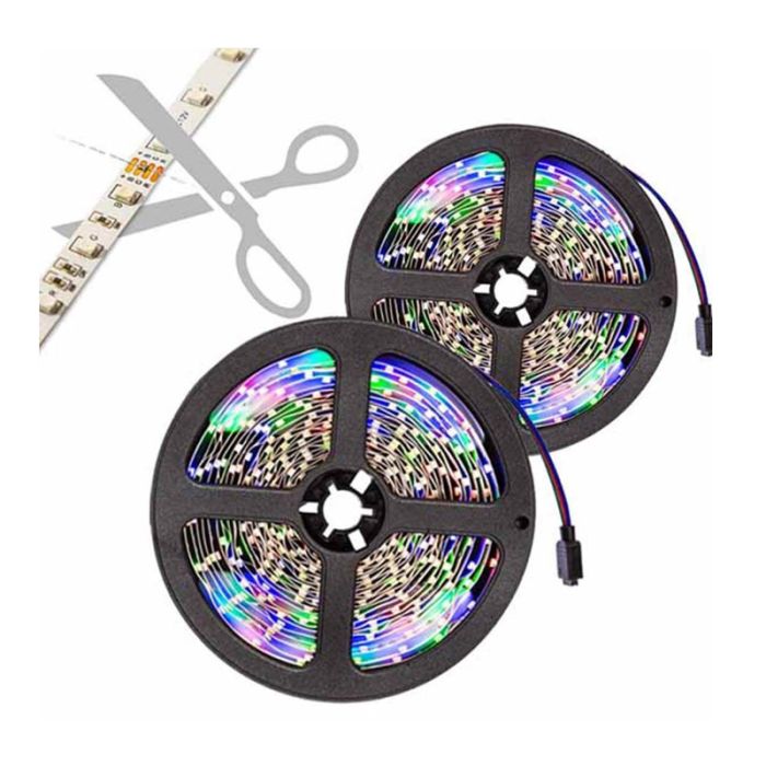  Αυτοκόλλητη Ταινία LED 5 m RGB 5050 12 V με Τηλεχειριστήριο Hoppline HOP1000496 