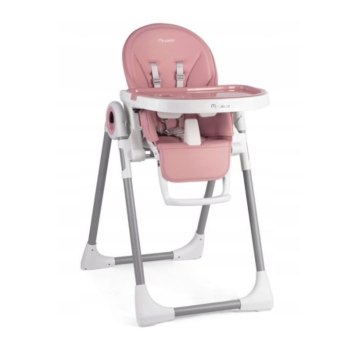  Παιδικό Κάθισμα Φαγητού 3 σε 1 με Μεταλλικό Σκελετό Χρώματος Ροζ Nukido Belo 