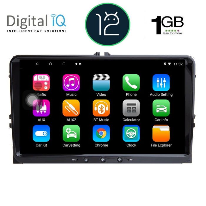  ΟΘΟΝΗ MULTIMEDIA 2DIN SEAT/SKODA/VW 2004&gt;2014  ANDROID 12 /RAM 1GB/9 inc/GPS/WI-FI/USB/SD/RADIO  DIGITAL IQ 