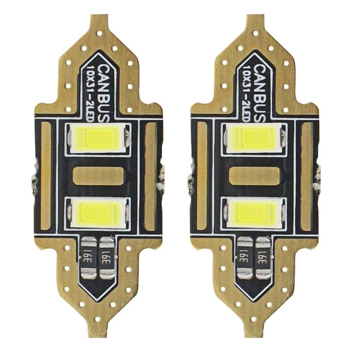  ΛΑΜΠΑΚΙΑ ΠΛΑΦΟΝΙΕΡΑΣ 31mm 12V 5.600K 2xSMD 5730 LED AMIO - 2 ΤΕΜ. 