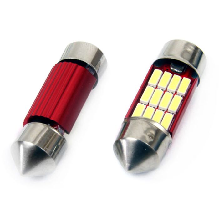  ΛΑΜΠΑΚΙΑ ΠΛΑΦΟΝΙΕΡΑΣ 31mm 12V 5.600K 12xSMD 4014 LED CAN-BUS  AMIO - 2 ΤΕΜ. 