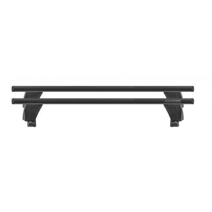  ΣΕΤ ROOF RACK ΜΠΑΡΕΣ ΟΡΟΦΗΣ ΑΛΟΥΜΙΝΙΟΥ DELTA ΧL BLACK 161 cm ΣΕ ΜΑΥΡΟ ΧΡΩΜΑ ΜΕ ΚΑΠΑΚΙΑ ΑΚΡΩΝ TYPE G/FP ΓΙΑ ΑΠΛΗ ΟΡΟΦΗ MENABO - 2 ΤΕΜ. 