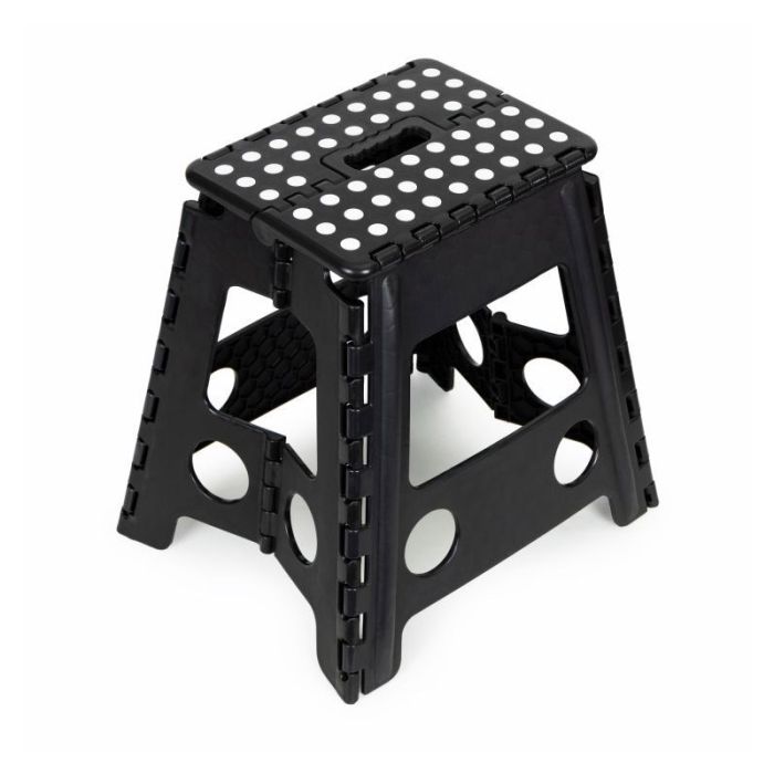 Πτυσσόμενο Πλαστικό Σκαμπό 39 x 31 x 39 cm ModernHome PJJFS004-C-Black 