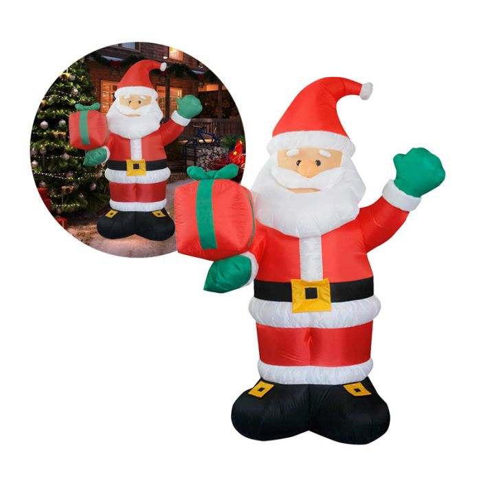  Φουσκωτός Άγιος Βασίλης με LED Φωτισμό 150 cm Hoppline HOP1001114 