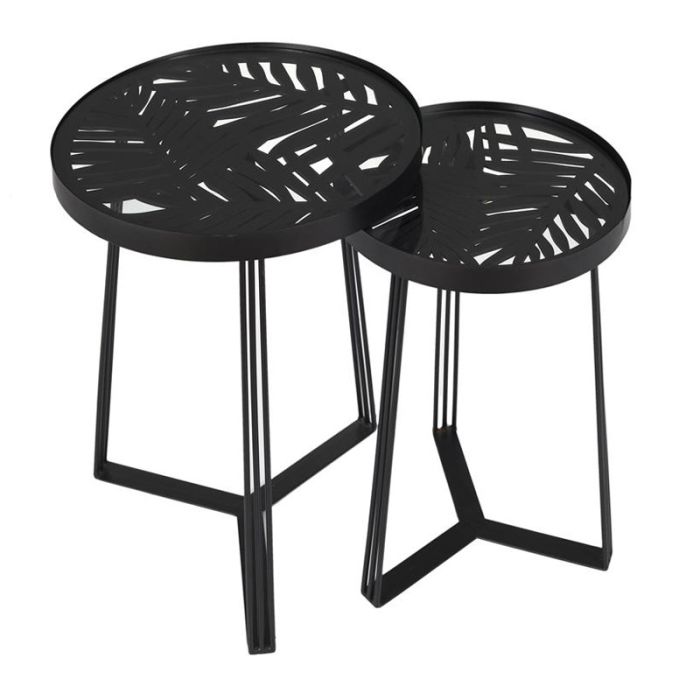  Σετ Ξύλινα Βοηθητικά Τραπέζια Nesting 50 cm 2 τμχ Home Deco Factory HD7196 