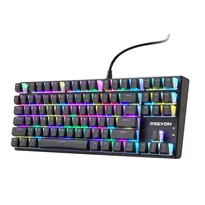  Ενσύρματο Μηχανικό Πληκτρολόγιο USB με RGB Φωτισμό US Red Blitz Claw Preyon PRBC87B 