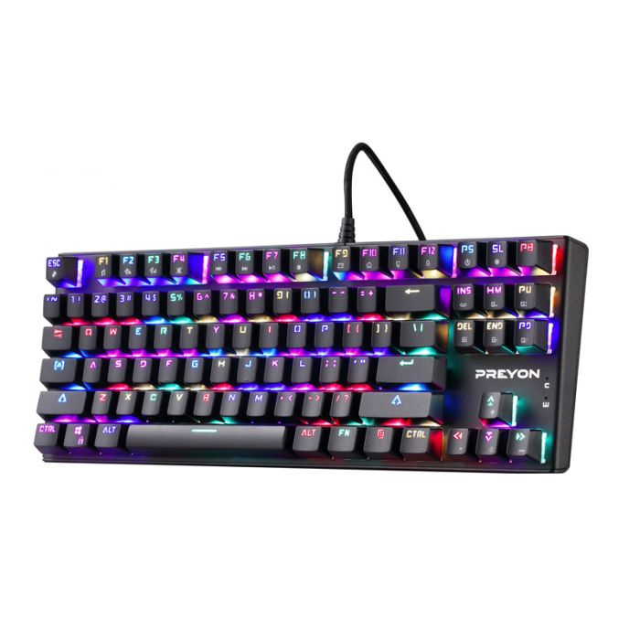  Ενσύρματο Μηχανικό Πληκτρολόγιο USB με RGB Φωτισμό US Red Blitz Claw Preyon PRBC87B 