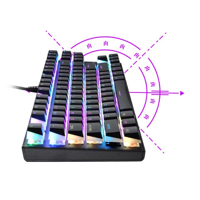  Ενσύρματο Μηχανικό Πληκτρολόγιο USB με RGB Φωτισμό US Blue Blitz Claw Preyon PBBC87B 