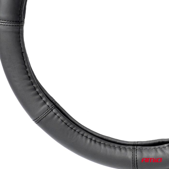  ΚΑΛΥΜΜΑ ΤΙΜΟΝΙΟΥ ΑΠΟ ΤΕΧΝΟΔΕΡΜΑ 41-43CM SWC-48-XL ΣΕ ΜΑΥΡΟ ΧΡΩΜΑ ΜΕ ΜΑΥΡΕΣ ΡΑΦΕΣ AMIO - 1 ΤΕΜ. 