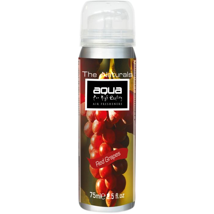  ΑΡΩΜΑΤΙΚΟ ΑΥΤΟΚΙΝΗΤΟΥ ΣΕ ΣΠΡΕΙ (SPRAY) ΜΕ ΑΡΩΜΑ ΚΟΚΚΙΝΟ ΣΤΑΦΥΛΙ (RED GRAPES) FRUITS SERIES 75ml AQUA - 1 TEM. 