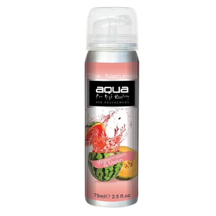  ΑΡΩΜΑΤΙΚΟ ΑΥΤΟΚΙΝΗΤΟΥ ΣΕ ΣΠΡΕΙ (SPRAY) ΜΕ ΑΡΩΜΑ ΚΑΡΠΟΥΖΙ &amp; ΠΕΠΟΝΙ FRUITS SERIES 75ml AQUA - 1 TEM. 