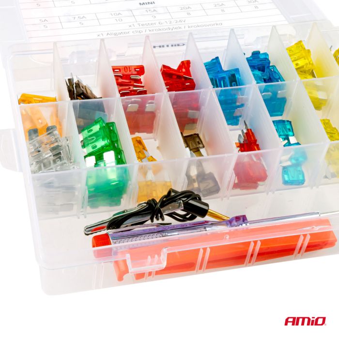  ΑΣΦΑΛΕΙΕΣ STANDARD/MICRO ΜΕ ΔΟΚΙΜΑΣΤΙΚΟ ΚΑΤΣΑΒΙΔΙ 6-24V &amp; ΕΡΓΑΛΕΙΟ ΑΦΑΙΡΕΣΗΣ SET ΑΜΙΟ - 150 ΤΕΜ. 