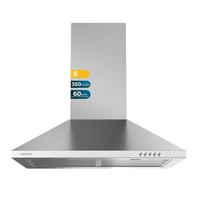  Απορροφητήρας Καμινάδα 60 cm Bolero Flux PM 603500 Inox B Cecotec CEC-02869 