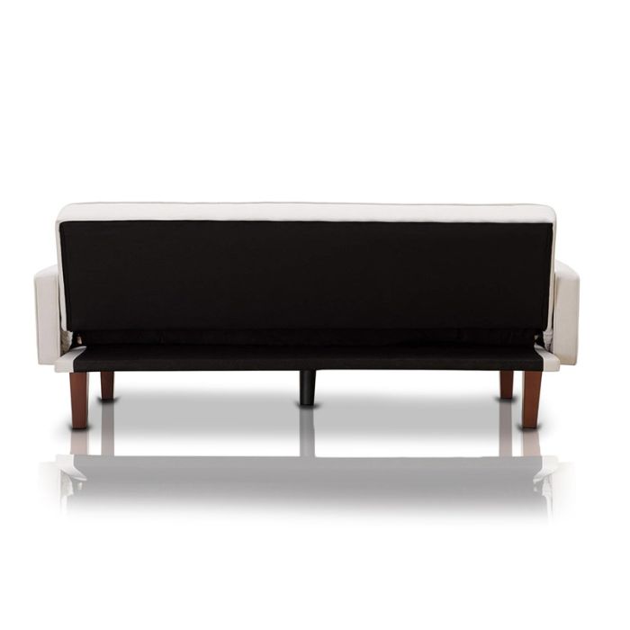  Τριθέσιος Καναπές Κρεβάτι 188 x 80 x 97 cm Χρώματος Λευκό Shally Dogan 02840124 