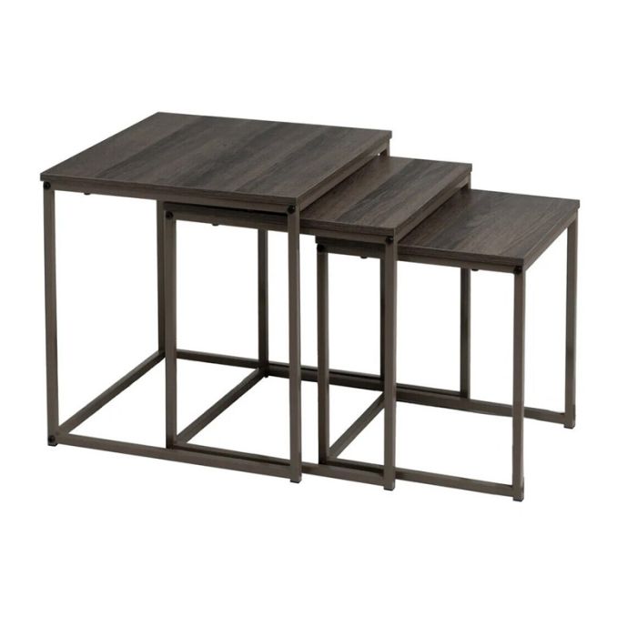  Σετ Μεταλλικά Βοηθητικά Τραπέζια Nesting 42 x 40 x 40 cm 3 τμχ Bakaji 02839906 