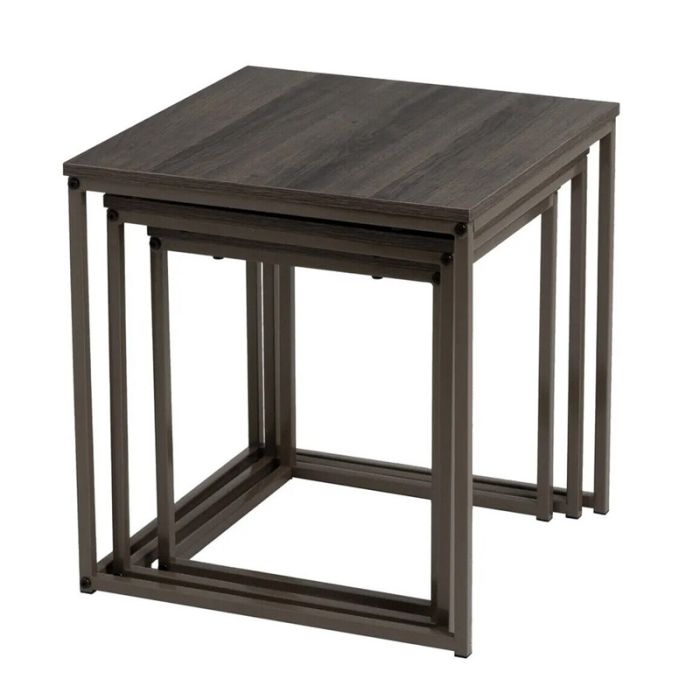  Σετ Μεταλλικά Βοηθητικά Τραπέζια Nesting 42 x 40 x 40 cm 3 τμχ Bakaji 02839906 
