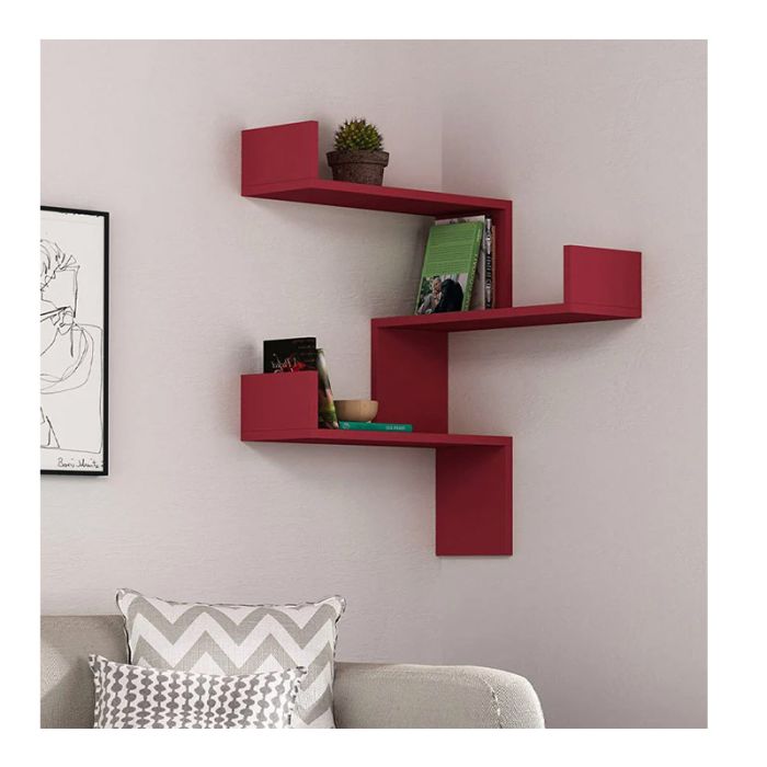  Γωνιακή Ξύλινη Ραφιέρα με 3 Ράφια 60 x 22 x 90 cm Shally Dogan 02815294 