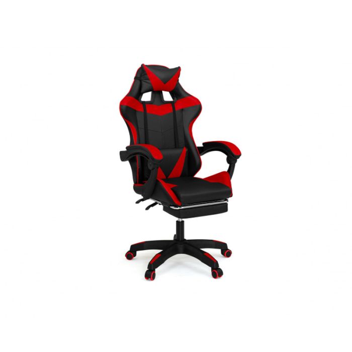  Καρέκλα Gaming με Υποπόδιο 63 x 62 x 114-124 cm Χρώματος Κόκκινο - Μαύρο Idomya 30078800 