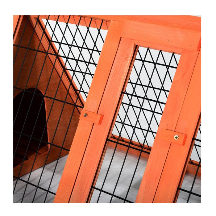  Ξύλινο Κλουβί Κουνελιών - Σπίτι Μικρών Ζώων 118 x 50 x 45 cm PawHut D51-015 
