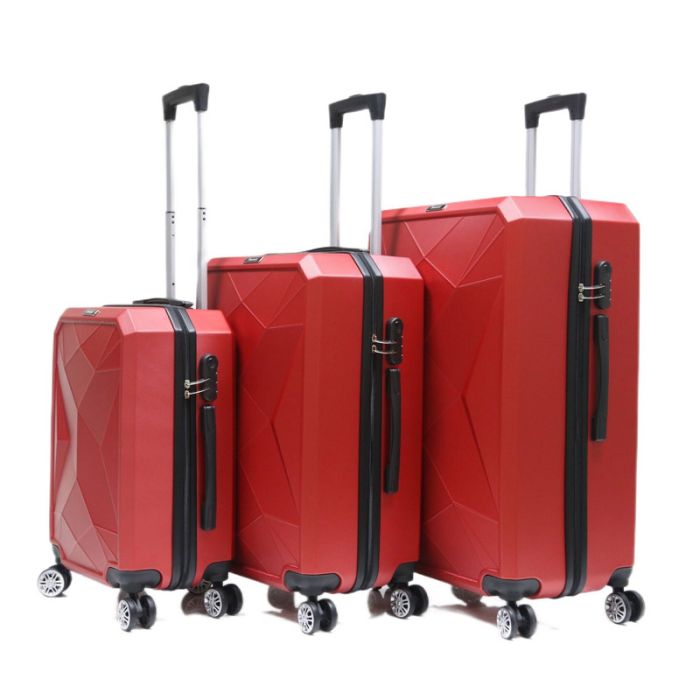  Σετ 3 Βαλίτσες Χρώματος Κόκκινο Cheffinger CF-ABS03-RED 