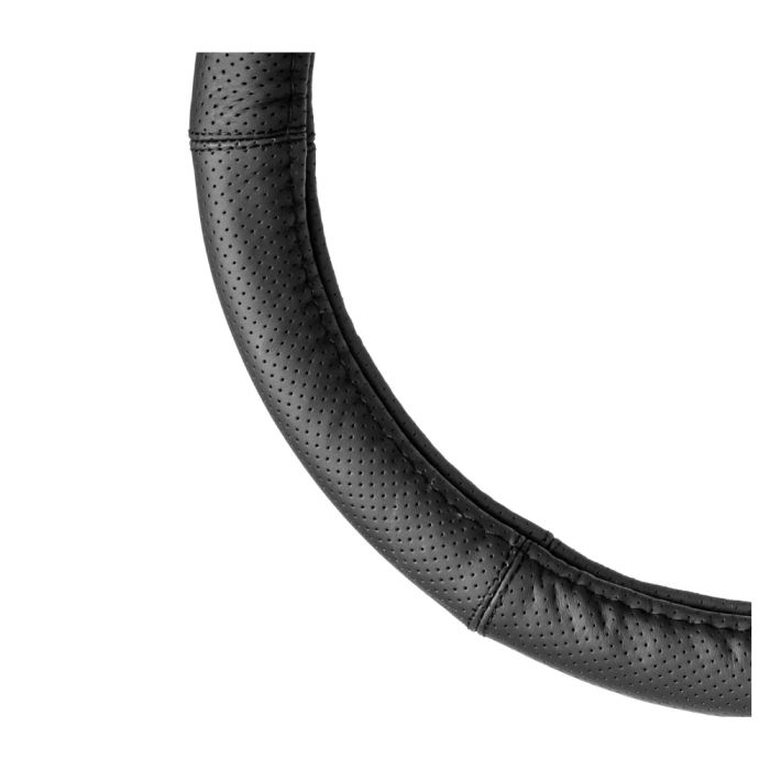  ΚΑΛΥΜΜΑ ΤΙΜΟΝΙΟΥ ΑΠΟ ΤΕΧΝΟΔΕΡΜΑ (L) 39-41cm SWC-50-L ΣΕ ΜΑΥΡΟ ΧΡΩΜΑ ΤΡΥΠΗΤΟ ΜΕ ΜΑΥΡΕΣ ΡΑΦΕΣ AMIO - 1 ΤΕΜ. 