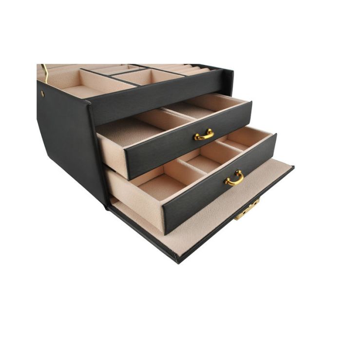  Κοσμηματοθήκη - Μπιζουτιέρα 17.5 x 13.8 x 13.5 cm Χρώματος Μαύρο SPM 6348 