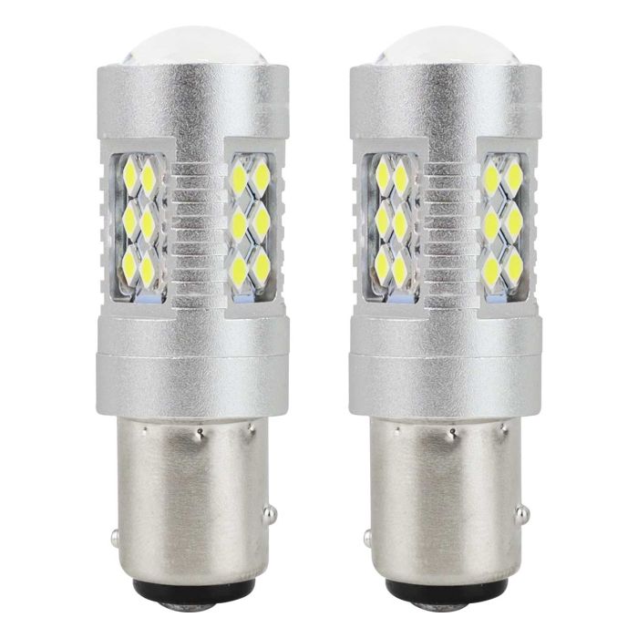  P21/5W BA15d 12/24V 24xSMD 3030 6.000K LED CAN-BUS 15SMD 2835 AMIO -2 ΤΕΜ. 