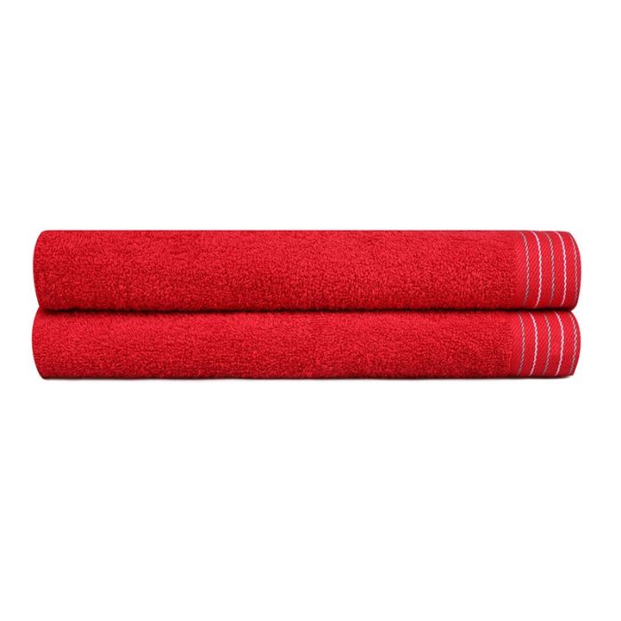 Σετ με 2 Πετσέτες Μπάνιου 70 x 140 cm Χρώματος Κόκκινο Beverly Hills Polo Club 355BHP2498 