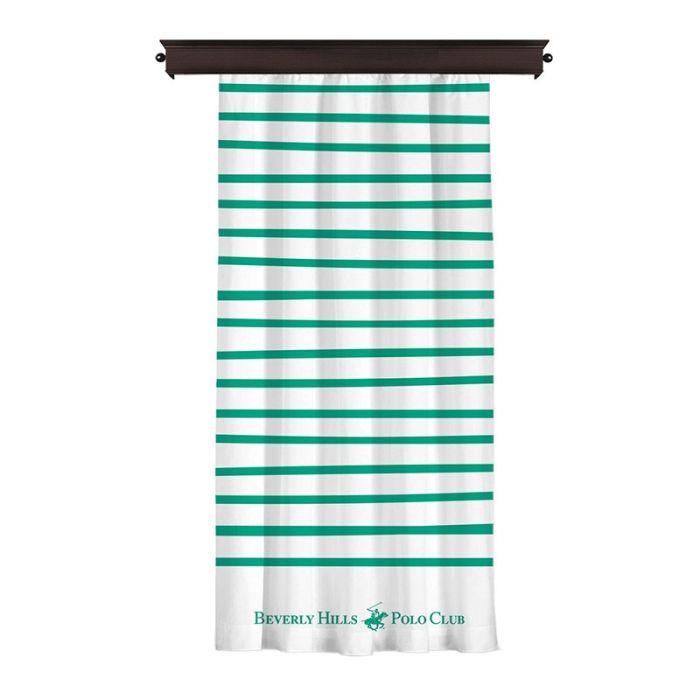  Κουρτίνα με Τρουκς 140 x 260 cm Χρώματος Λευκό Beverly Hills Polo Club 176BHP8806 