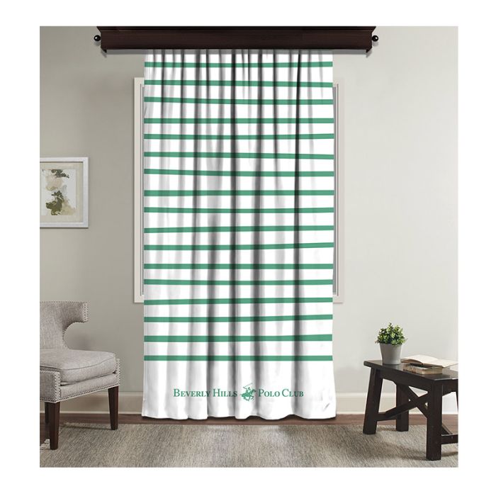  Κουρτίνα με Τρουκς 140 x 260 cm Χρώματος Λευκό Beverly Hills Polo Club 176BHP8806 