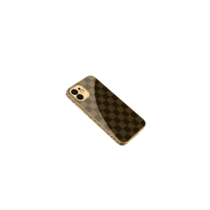 Θήκη Πλαστική Luxury Μαύρο με Μοτίβο ( IPHONE 13 PRO )