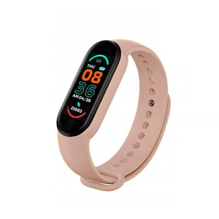  Ρολόι Fitness Tracker με Πιεσόμετρο και Μετρητή Καρδιακών Παλμών Smart Band M6 Χρώματος Ροζ SPM M6-MAGN-Pink 