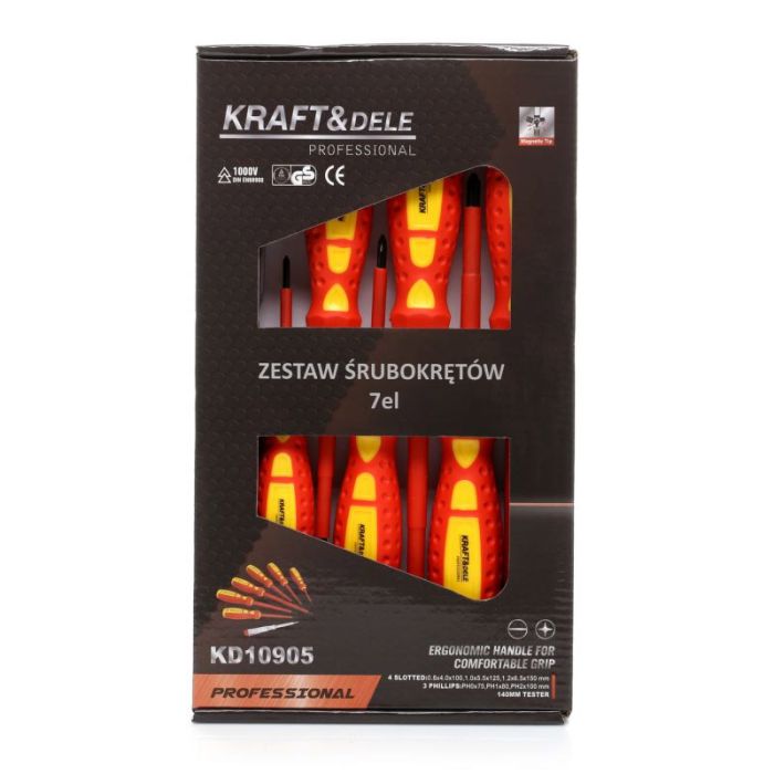  Σετ Κατσαβίδια Ηλεκτρολόγου 7 τμχ Kraft&amp;Dele KD-10905 