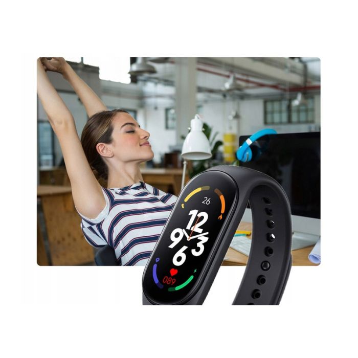  Ρολόι Fitness Tracker με Πιεσόμετρο και Μετρητή Καρδιακών Παλμών Smart Band M7 Χρώματος Μαύρο SPM M7-Black 