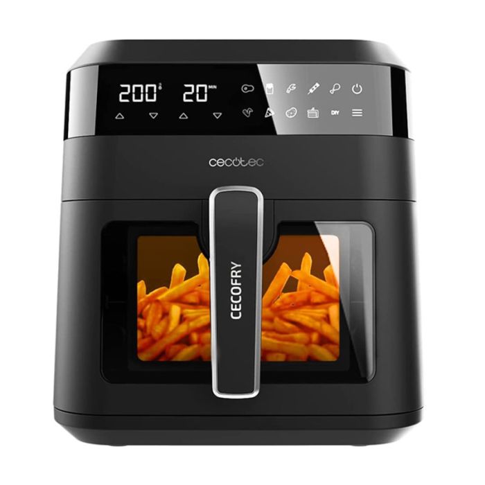  Ψηφιακή Φριτέζα Αέρος Χωρίς Λάδι 6 Lt 1300 W Χρώματος Μαύρο Cecofry Experience Window 6000 Cecotec CEC-04340 