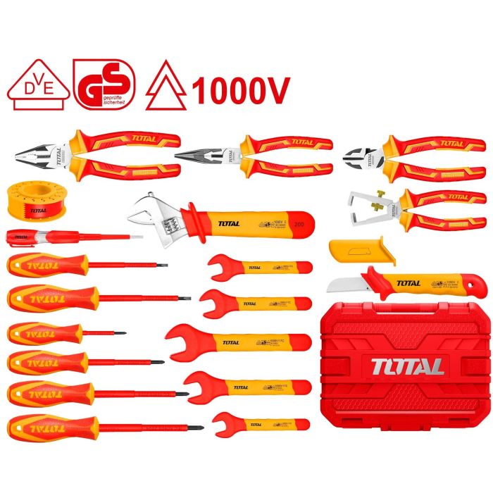  TOTAL ΚΑΣΕΤΙΝΑ ΕΡΓΑΛΕΙΩΝ ΧΕΙΡΟΣ 1000V VDE 19ΤΕΜ (THKITH1901) 
