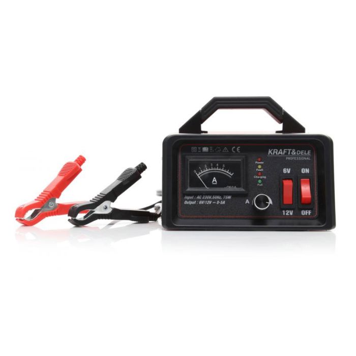  Φορτιστής Μπαταρίας Αυτοκινήτου 6/12 V 5 A Kraft&amp;Dele KD-1288 