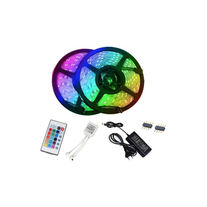  Αυτοκόλλητη Ταινία LED 5 m RGB 2835 με Τηλεχειριστήριο 12V SPM 5908222221447-2835 