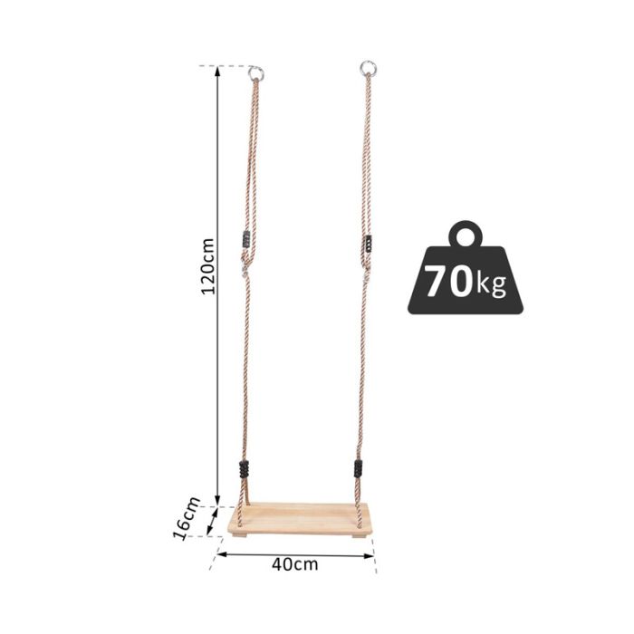  Παιδική Ξύλινη Κούνια Δέντρου 120 cm HOMCOM 344-010 