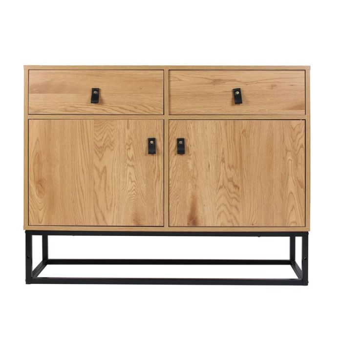  Ξύλινος Μπουφές με Μεταλλική Βάση 100 x 29 x 80 cm Home Deco Factory HD6627 