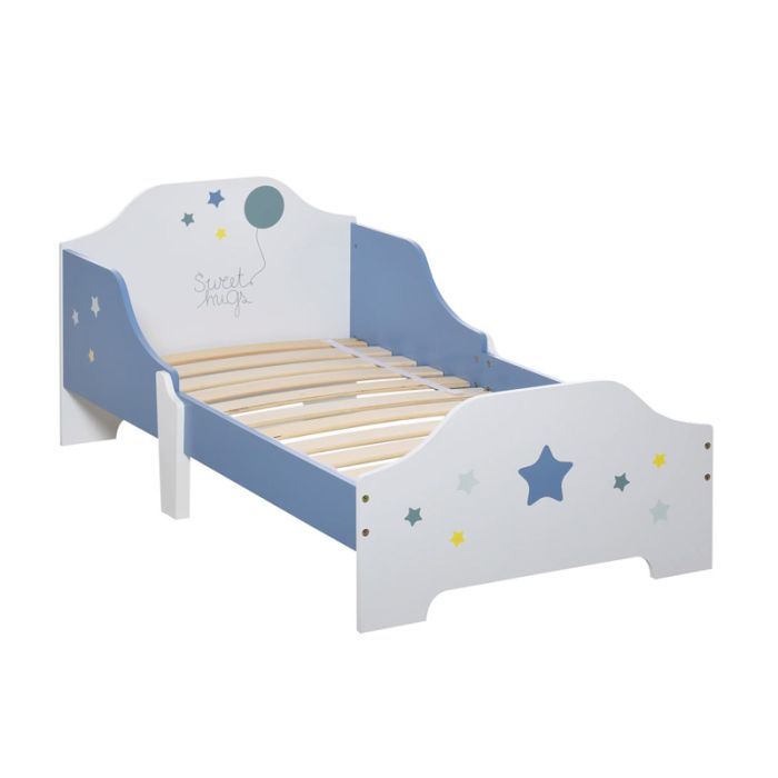  Ξύλινο Χαμηλό Μονό Παιδικό Κρεβάτι 143 x 74 x 59 cm για Στρώμα 140 x 70 x 5-10 cm HOMCOM 311-021 