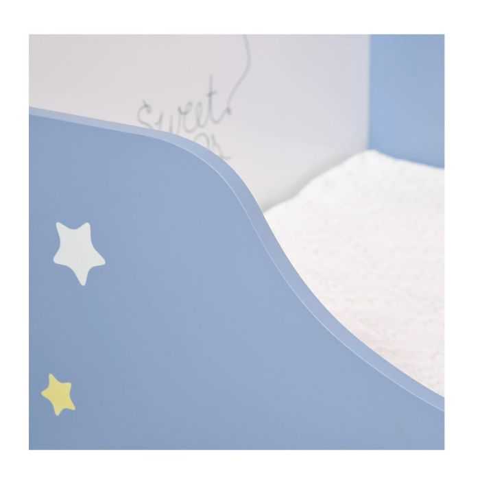  Ξύλινο Χαμηλό Μονό Παιδικό Κρεβάτι 143 x 74 x 59 cm για Στρώμα 140 x 70 x 5-10 cm HOMCOM 311-021 