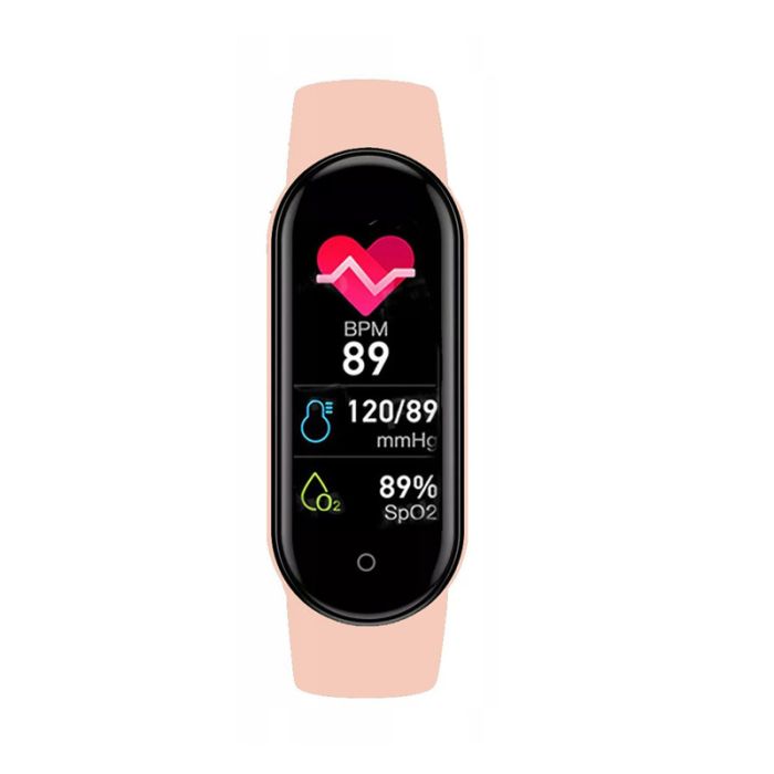  Ρολόι Fitness Tracker με Πιεσόμετρο και Μετρητή Καρδιακών Παλμών Smart Band M7 Χρώματος Ροζ SPM M7-Pink 